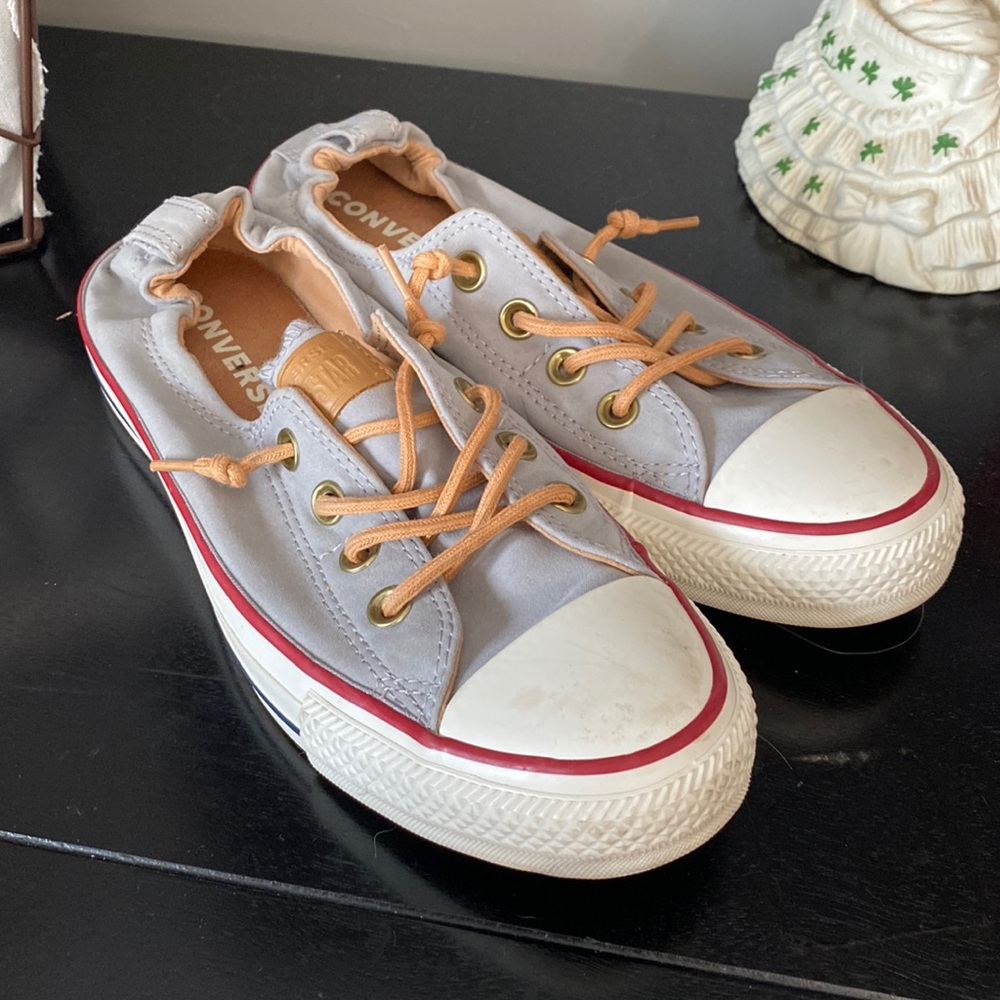 Converse gray and white